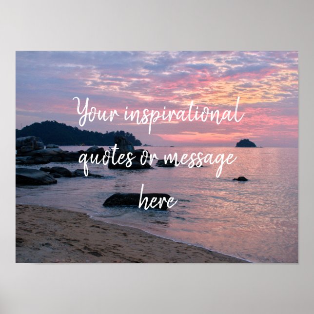 Orangensonnenuntergang - individuelles Anführungsp Poster (Vorne)