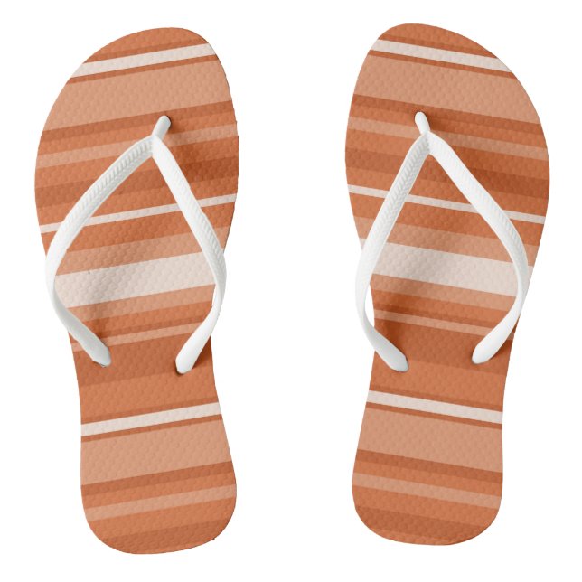 Orangenstreifen Flip Flops (Fußbett)