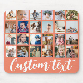 Orangentext mit einfachem Foto-Raster Mousepad