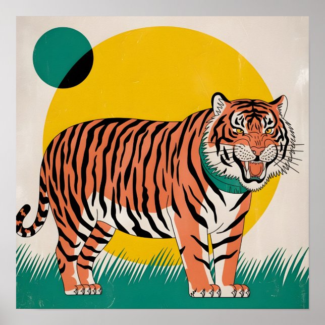 Orangentiger Poster (Vorne)