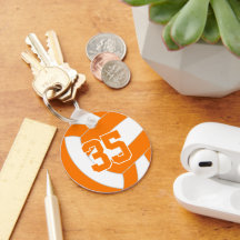 Orangenvolleyball-Mannschaftsfarben - Jersey-Numme