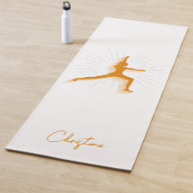 Orangenweiße Yoga-Pose mit Individuelle Name