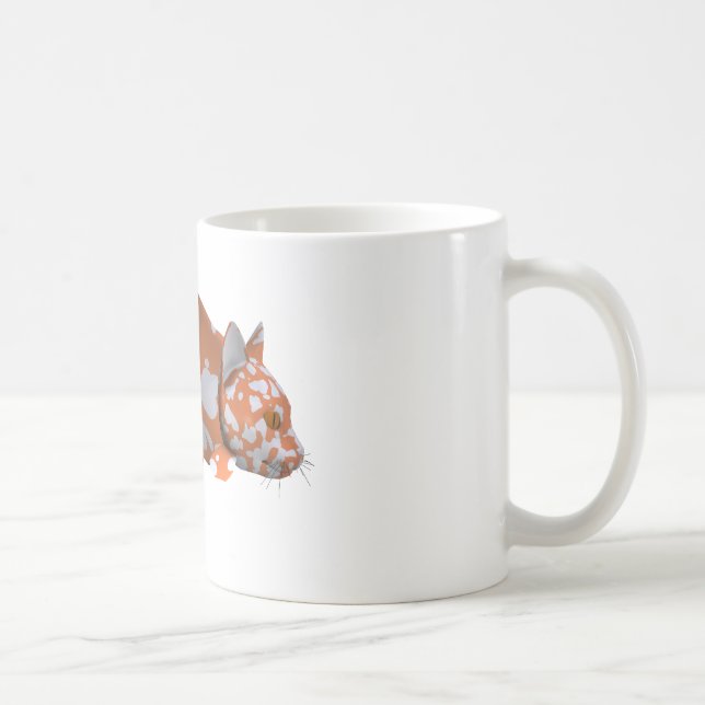 Orangenweißer Gepunkteter Katfisch Kaffeetasse (Rechts)