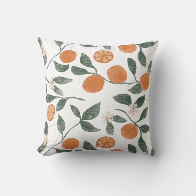 Orangenwirbel Kissen (Vorderseite)