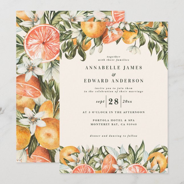 Orangenzitruskraut Botanische Hochzeit (Vorne/Hinten)