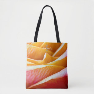 Orangepinkfarbene Rosen-Tasche