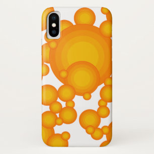 Oranger 70er-Jahre-Styling-Kreise wie Blasen Case-Mate iPhone Hülle