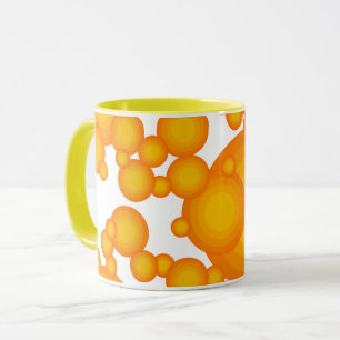 Oranger 70s styling circles like bubbles coffee mu tasse