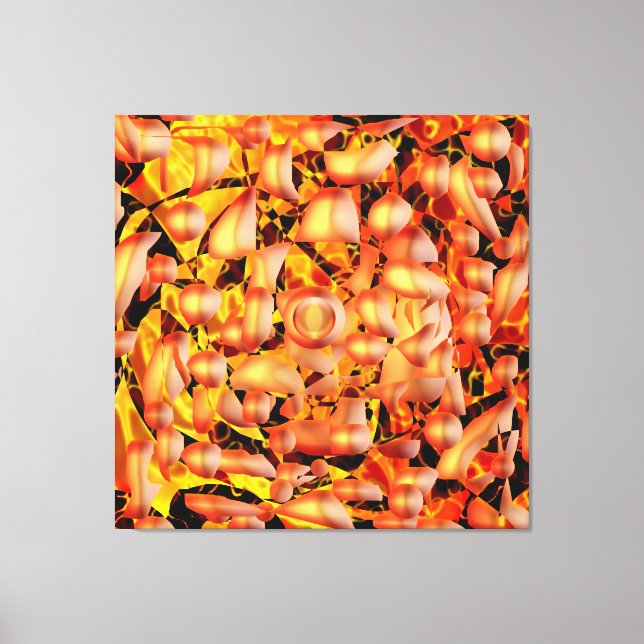 Oranger Abstrakt Leinwanddruck (Vorderseite)