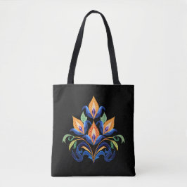 Oranger abstrakter Tulpen-Tragetasche