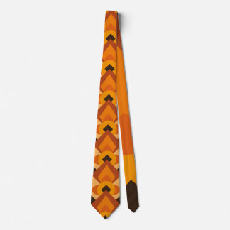 Oranger Art Deco Schlips Krawatte