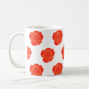 Oranger Blumiger Rosenblüten Custom Art Geschenke Kaffeetasse