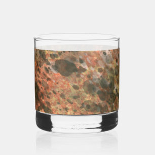 Oranger Brauner Marmorglas Whiskyglas