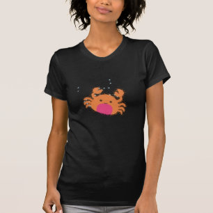 Oranger Cartoon-Krebs T-Shirt