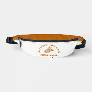 Oranger Cheerleader Personalisierte High School Bauchtasche