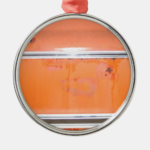 Oranger Chevy-Truck-Tür Silbernes Ornament
