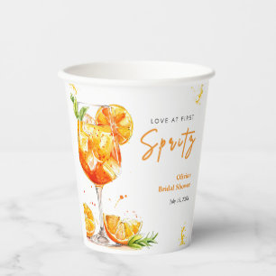 Oranger Cocktail Liebe auf den ersten Spritzer Bra Pappbecher