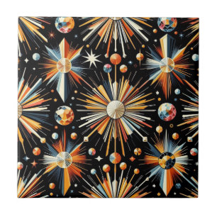 Oranger Diamant Mid Century Modern  Fliese