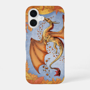 Oranger Drache der Herbst-Natur-Fantasy-Kunst iPhone 16 Hülle