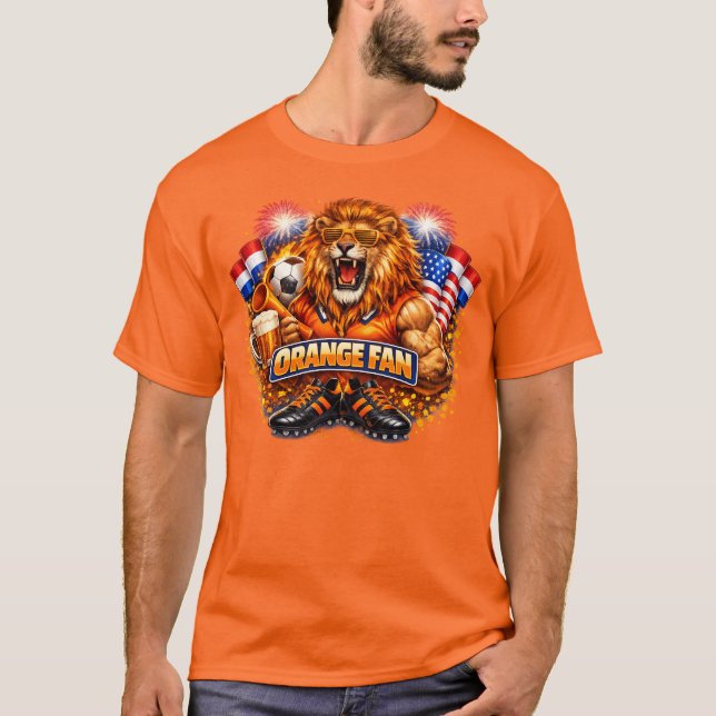 Oranger Fan T-Shirt (Vorderseite)