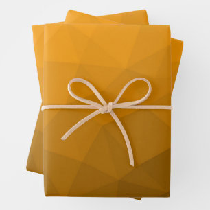 Oranger geometrischer Maschenverlauf mit Farbverla Geschenkpapier Set