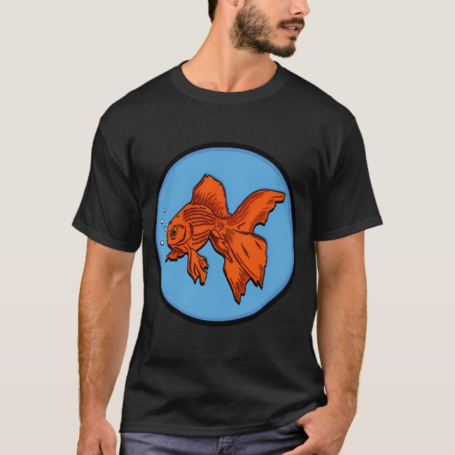 Oranger Goldfisch T-Shirt (Vorderseite)