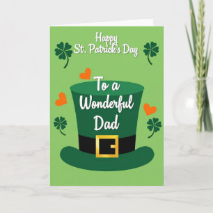 Oranger Herzen Papa St. Patricks Karte