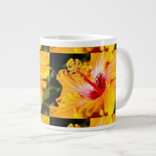 Oranger Hibiskus Seitenansicht Jumbo-Tasse