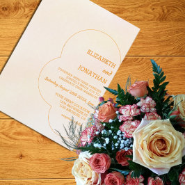 Oranger Hochzeitssonnenuntergang Einladung