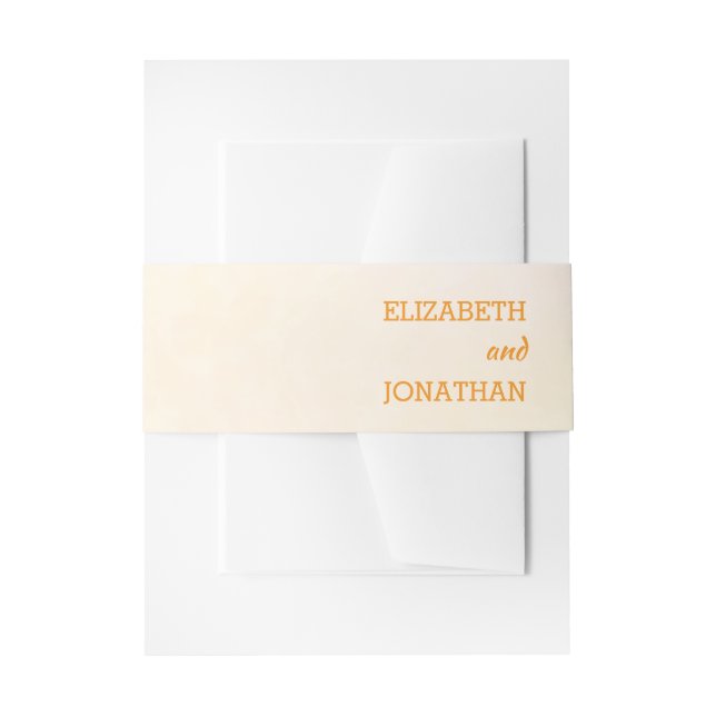 Oranger Hochzeitssonnenuntergang Einladungsbanderole (Vorderseite Beispiel)