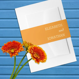 Oranger Hochzeitssonnenuntergang Einladungsbanderole