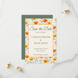 Oranger Klatschmohn Flowers Save The Date