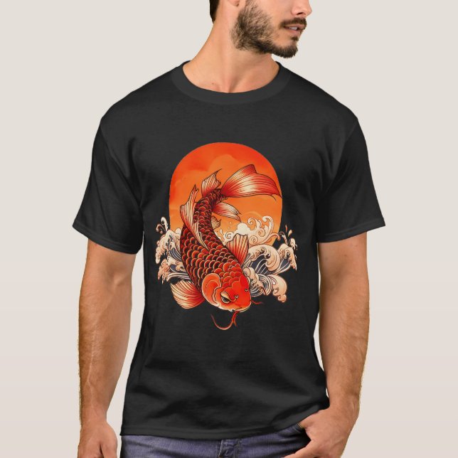 Oranger Koi-Karpfen T-Shirt (Vorderseite)