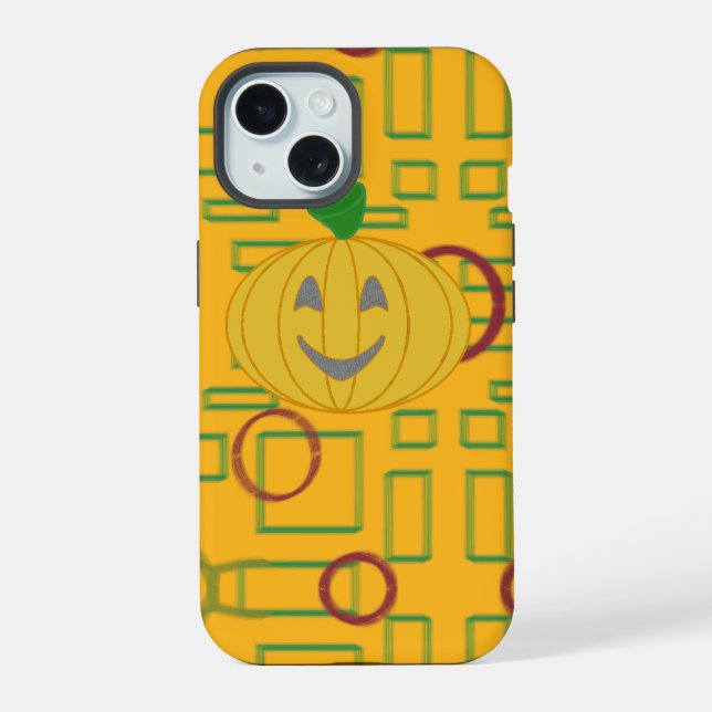 Oranger Kürbis iPhone 15 Hülle (Rückseite)