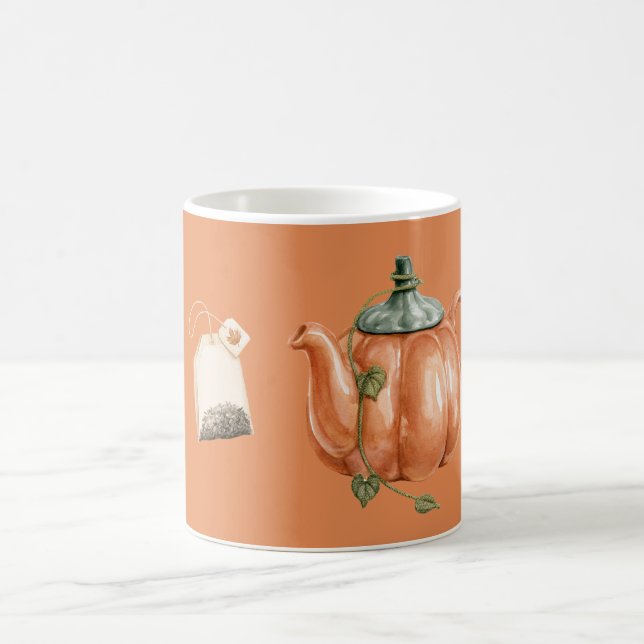 Oranger Kürbis-Teekannen-Tee Kaffeetasse (Mittel)