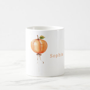 Oranger Kürbisballon Kaffeetasse
