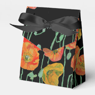 Oranger Mohn Florale Hochzeitstorte Geschenkbox Geschenkschachtel