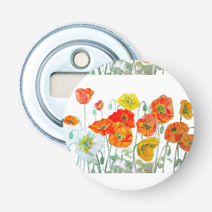 Oranger Mohn Hochzeitsgunst Florale Blume Flaschenöffner