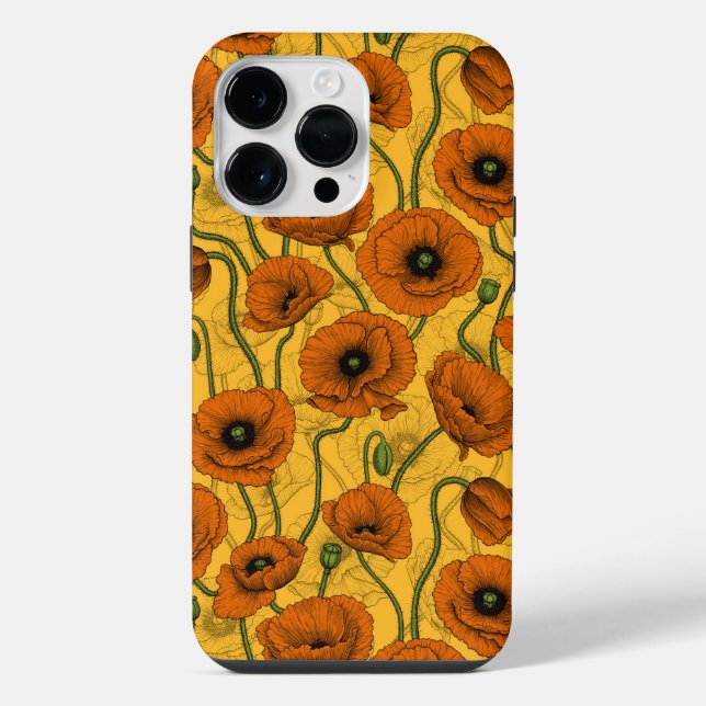 Oranger Mohn iPhone Hülle (Rückseite)