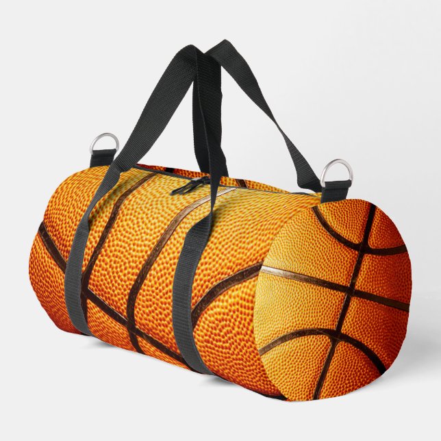 Oranger Pickeliger Basketball,  Duffle Bag (Linke Seite)