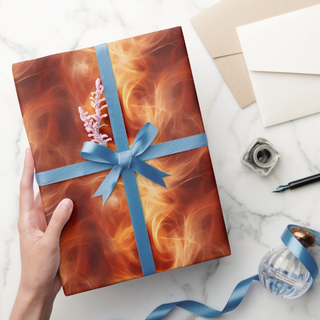 Oranger Rauch  Geschenkpapier (Schenken)