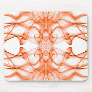 Oranger Rauch Symmetrischer Minimalistischer Weiße Mousepad