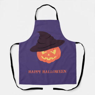 Oranger Retro-Kürbis-Halloween-Schürze – Vintage Schürze