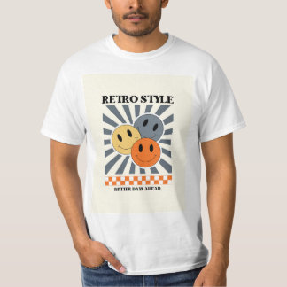 Oranger Retro-Stil T-Shirt