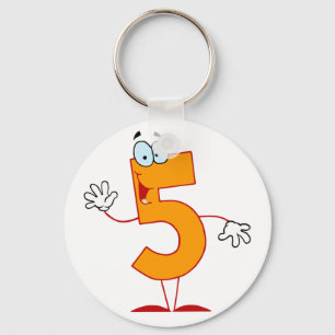 Oranger Schlüsselanhänger Nummer 5