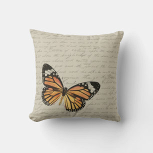 Oranger Schmetterling Kissen
