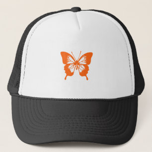 Oranger Schmetterling Truckerkappe
