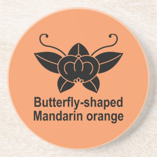 Oranger Schmetterling Untersetzer