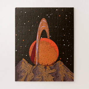 Oranger Science-Fiction-Planet Puzzle