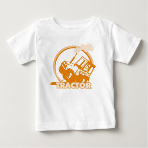 Oranger Traktor Landwirtschaftsmaschinen Baby T-shirt